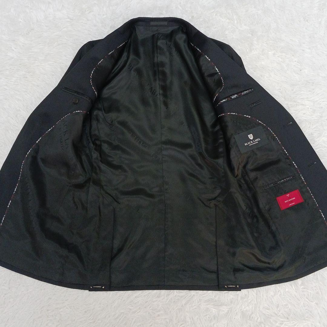 ✨希少サイズ42R✨ブラックレーベル 御幸毛織　シルクモヘア混　3ピーススーツ