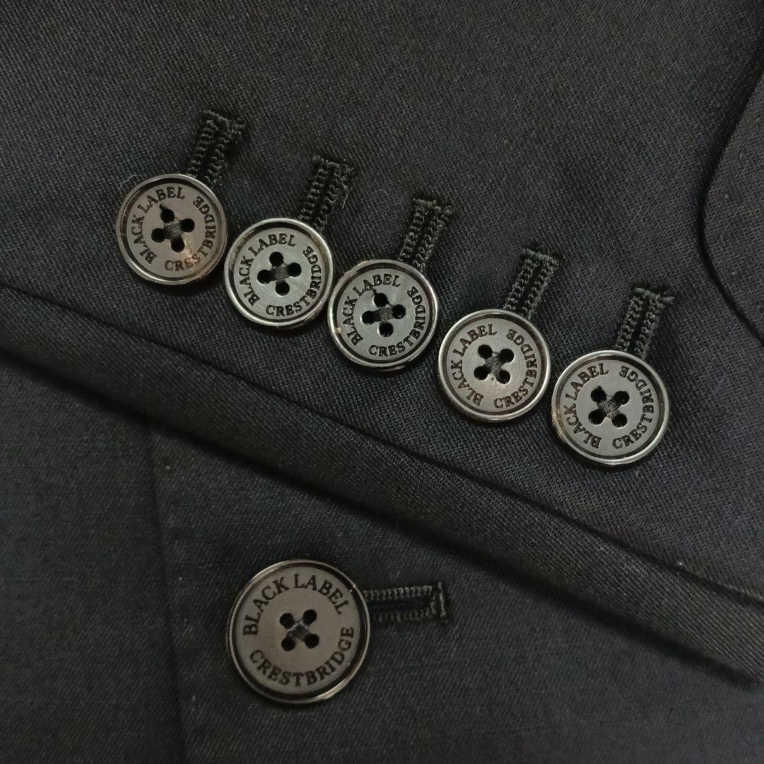 ✨希少サイズ42R✨ブラックレーベル 御幸毛織　シルクモヘア混　3ピーススーツ