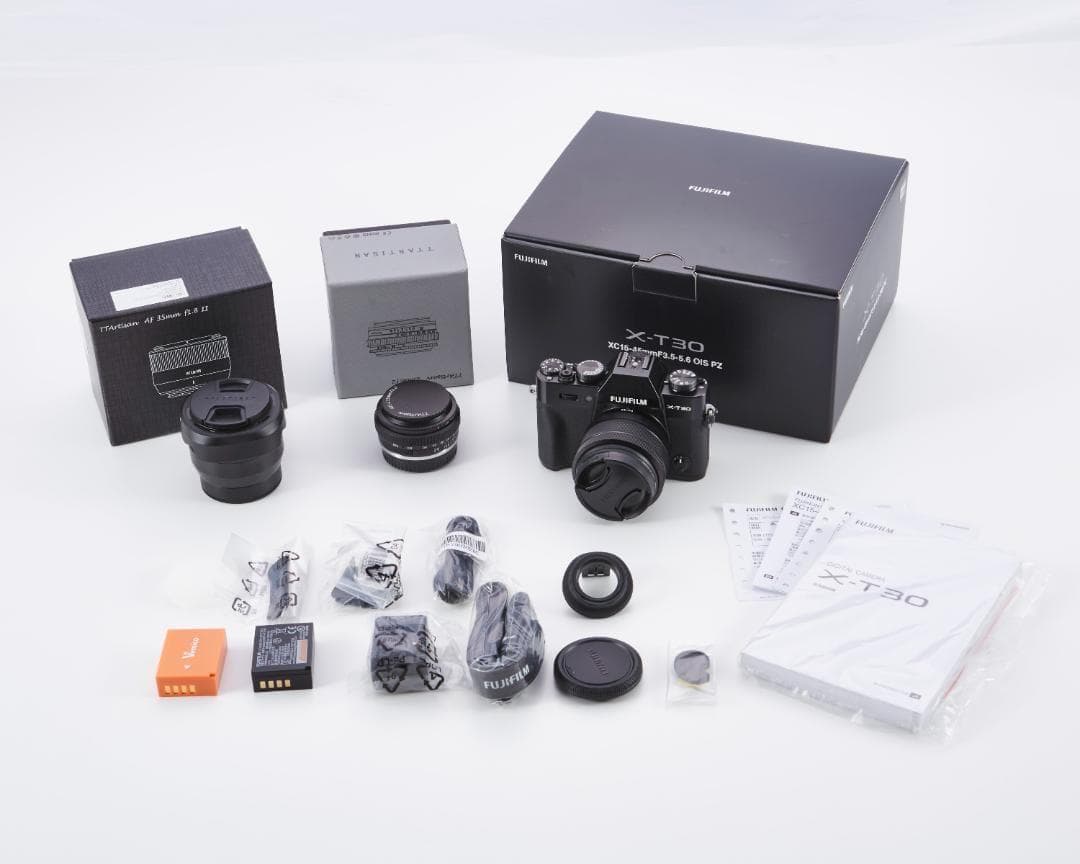 FUJIFILM X-T30 純正ズーム＋単焦点2本 シャッター約800回