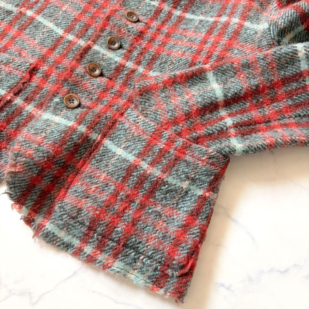 45rpm ウール100% テーラードジャケット チェック柄