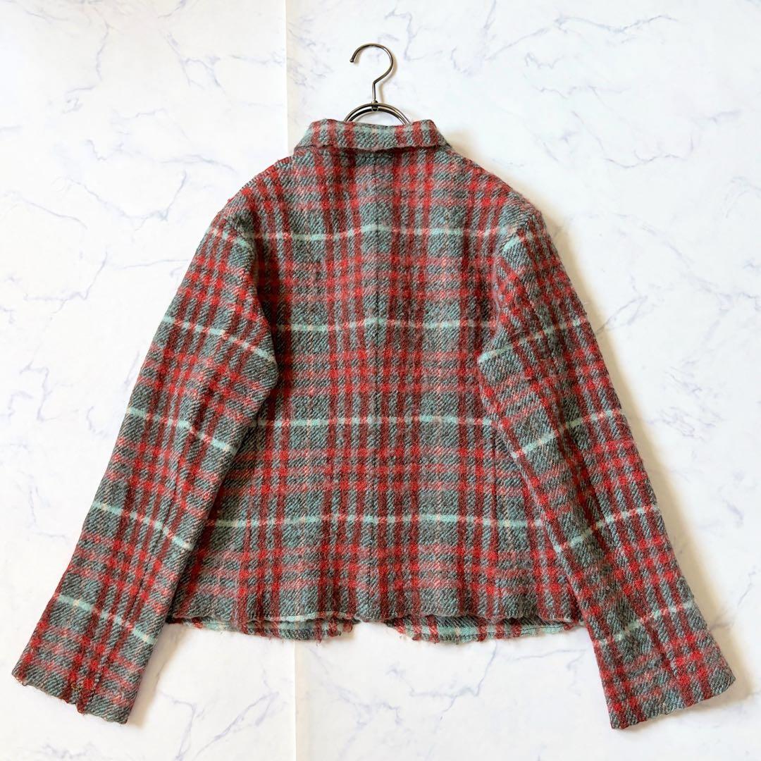 45rpm ウール100% テーラードジャケット チェック柄