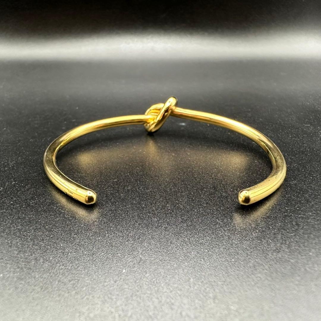極美品✨　セリーヌ　バングル　ブレスレット　ノット　ロゴ　ゴールド　1371