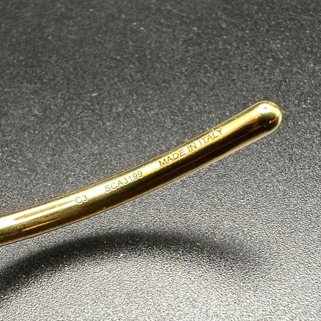 極美品✨　セリーヌ　バングル　ブレスレット　ノット　ロゴ　ゴールド　1371