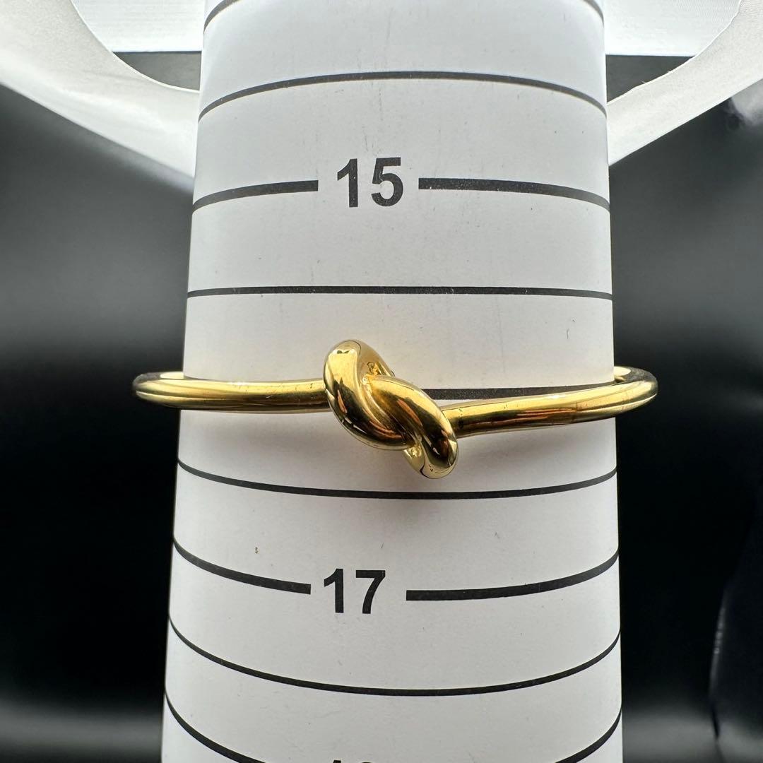 極美品✨　セリーヌ　バングル　ブレスレット　ノット　ロゴ　ゴールド　1371