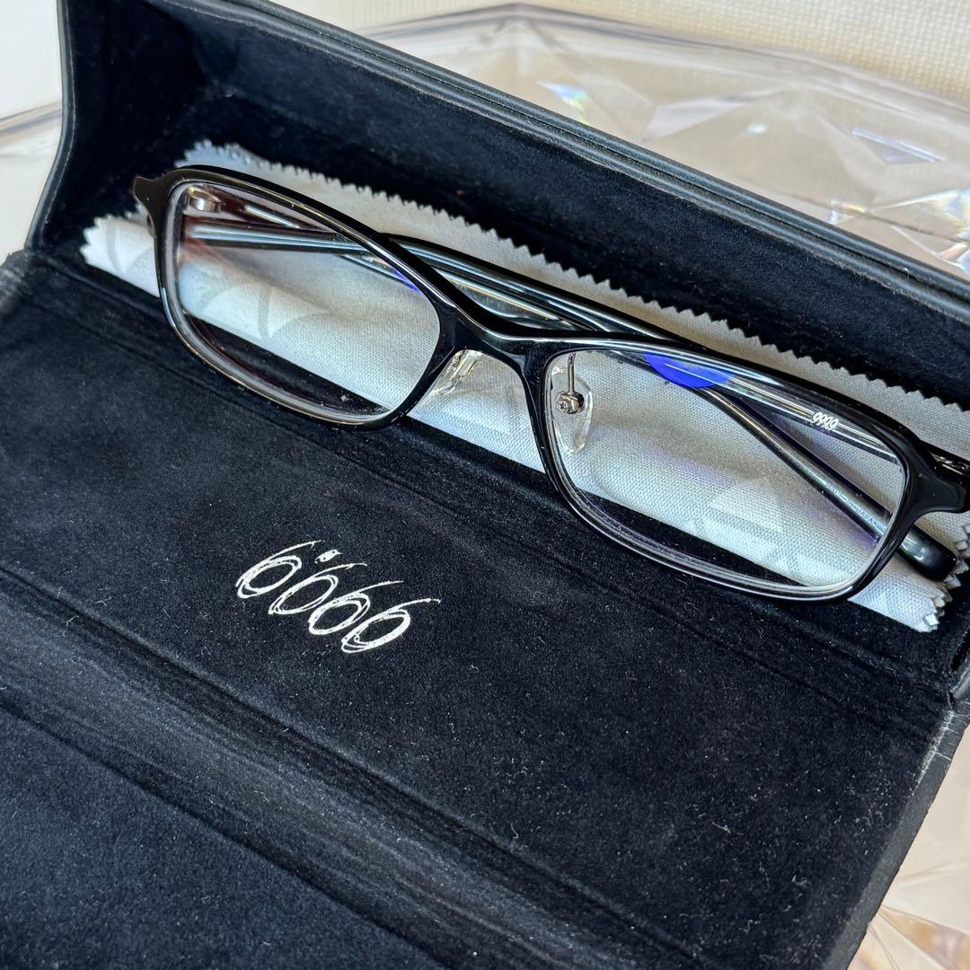999.9 度ありメガネ ブルーライトカット有り ケース・クリーナー付き