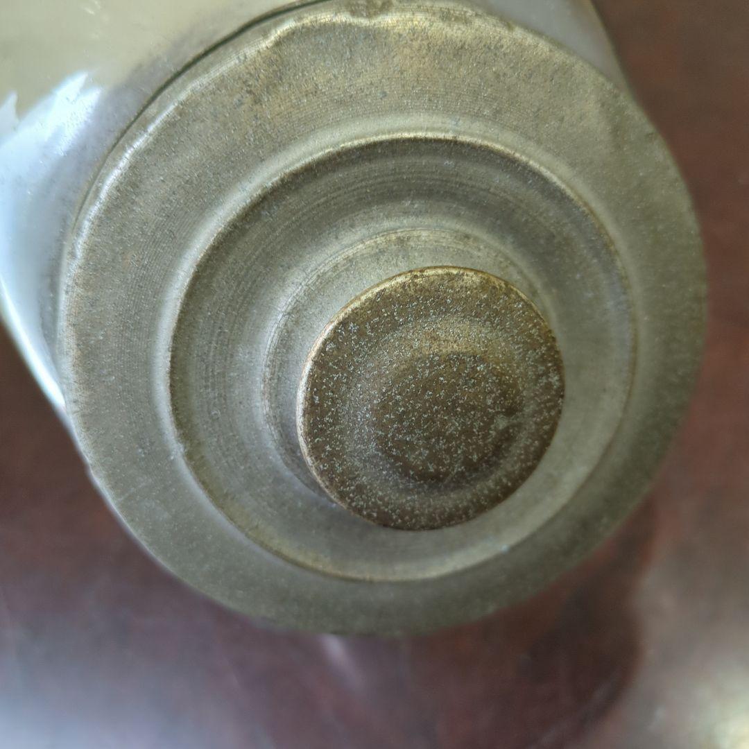 タマちゃん　骨董 猫瓶 ガラス製 丸型 容器 蓋付き 駄菓子屋