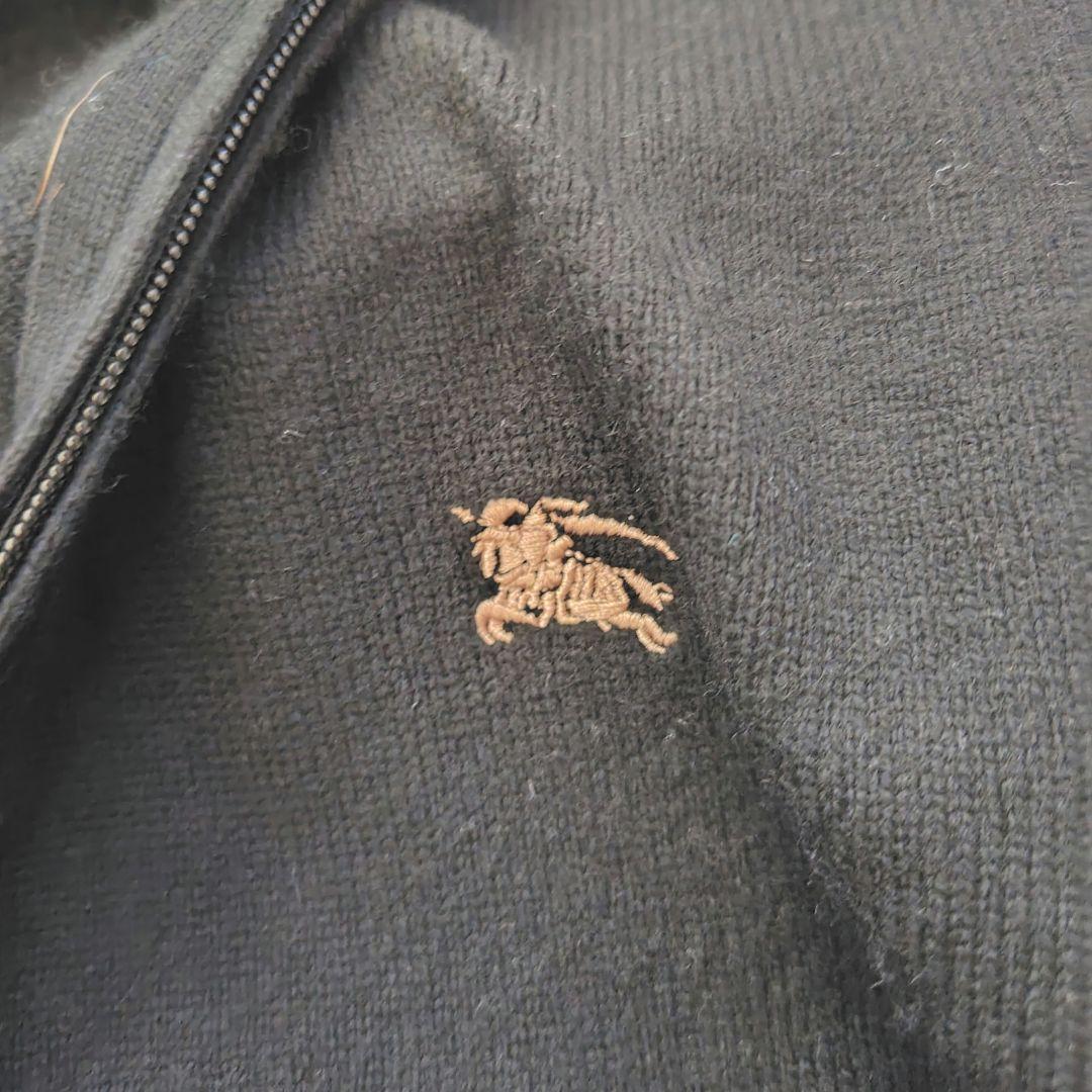 極美品　バーバリーブラックレーベル　ドライバーズ　刺繍　ホースロゴ　カシミヤ