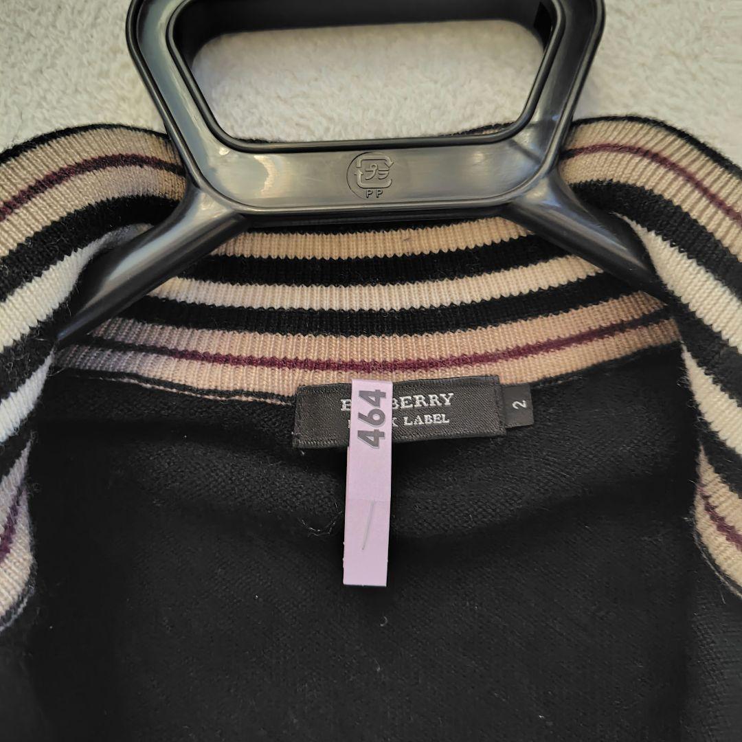 極美品　バーバリーブラックレーベル　ドライバーズ　刺繍　ホースロゴ　カシミヤ