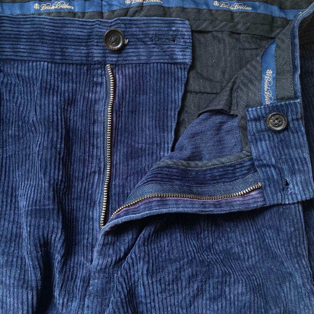 BrooksBrothersツータック ワイドコーデュロイパンツ y2k 古着