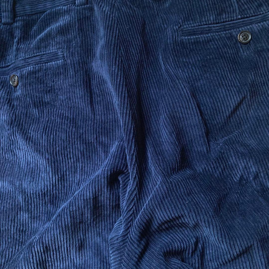 BrooksBrothersツータック ワイドコーデュロイパンツ y2k 古着