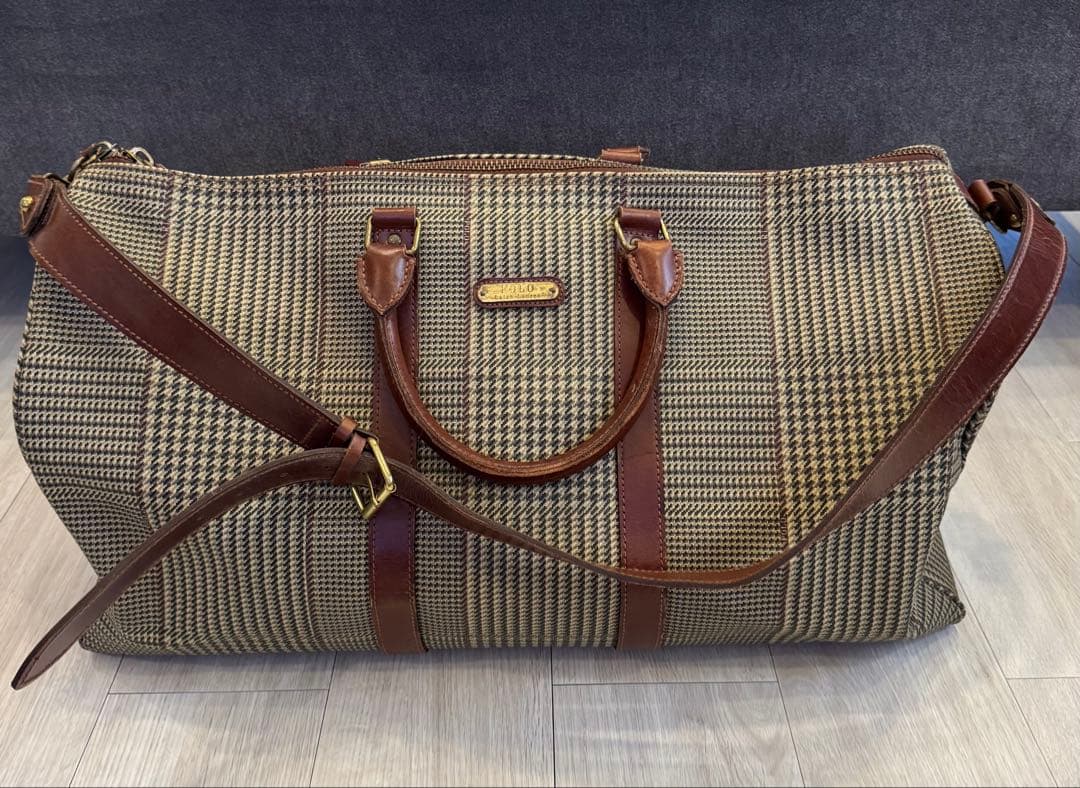 ⭐︎ポロ　ラルフローレン　2wayボストンバッグ　千鳥柄☆