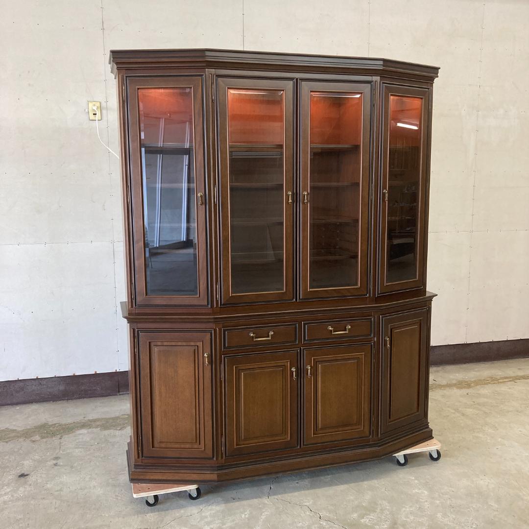 【マルニ】地中海ロイヤル　カップボード　飾り棚　リビングボード 食器棚