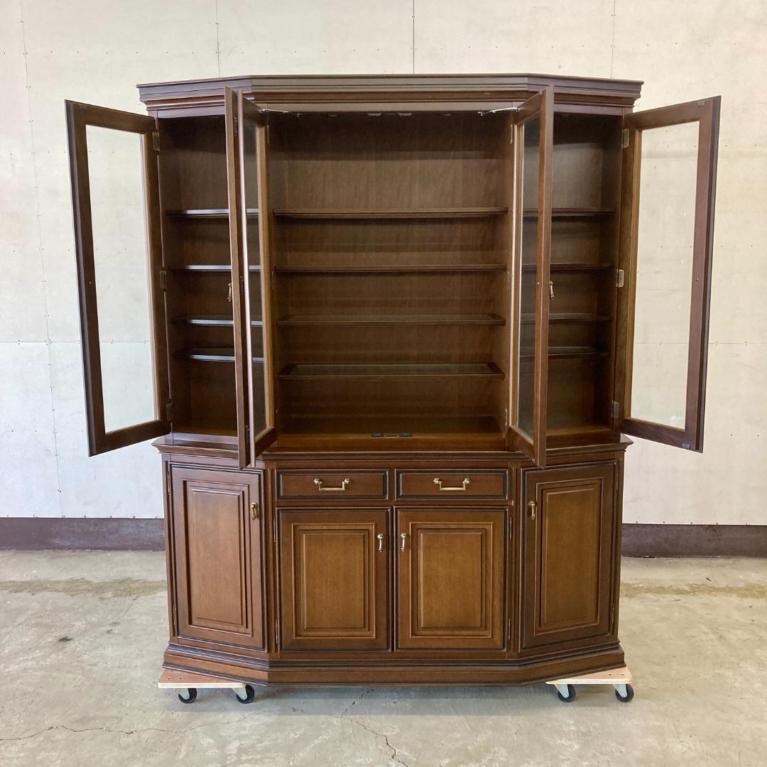 【マルニ】地中海ロイヤル　カップボード　飾り棚　リビングボード 食器棚