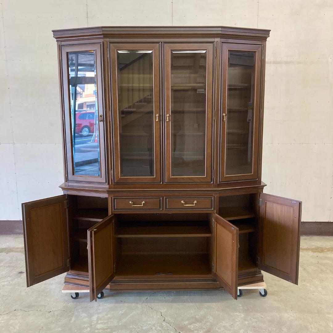 【マルニ】地中海ロイヤル　カップボード　飾り棚　リビングボード 食器棚