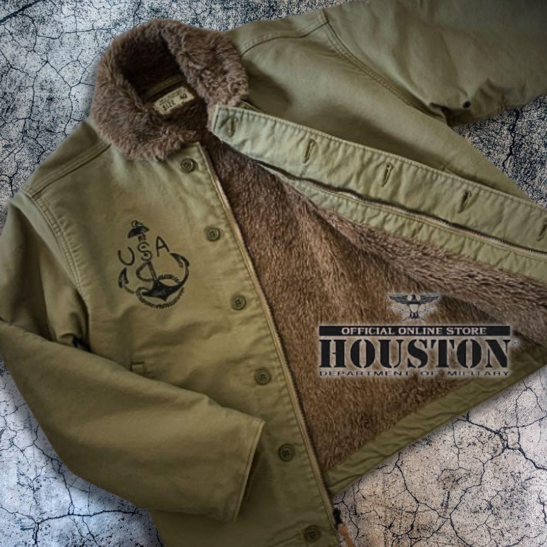 『レアモデル◎』HOUSTON（ヒューストン）N-1デッキジャケット カーキ