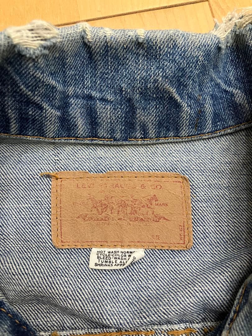 ヴィンテージ　シンプル　デニムブルー Gジャン