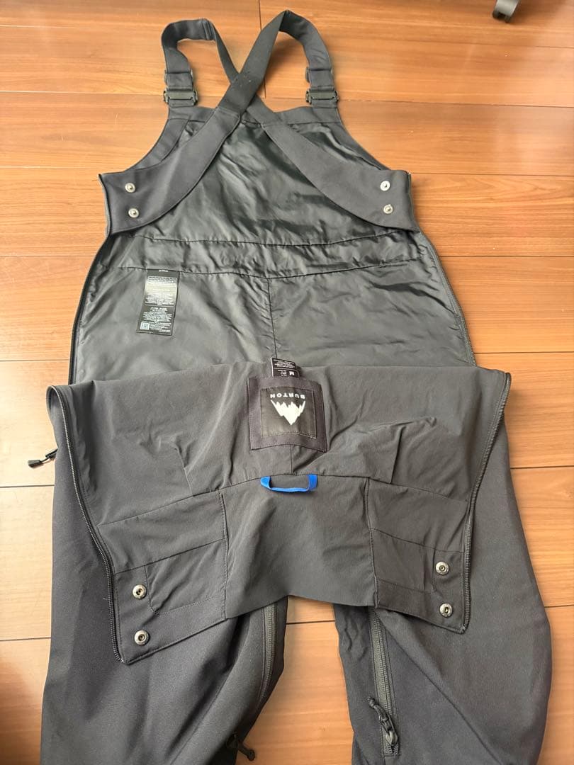 【超美品】BURTON ブラック スノーボード ビブパン