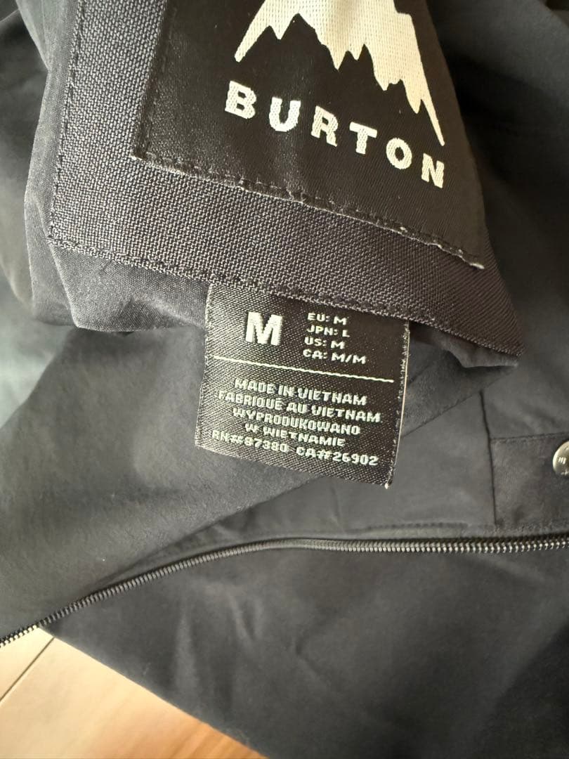 【超美品】BURTON ブラック スノーボード ビブパン