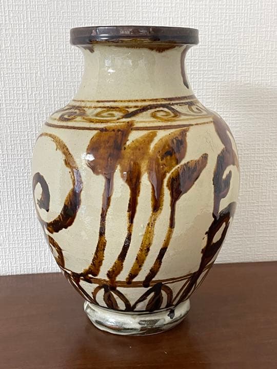 壺屋焼 花瓶 壺 沖縄 焼物 やちむん 高さ28センチ