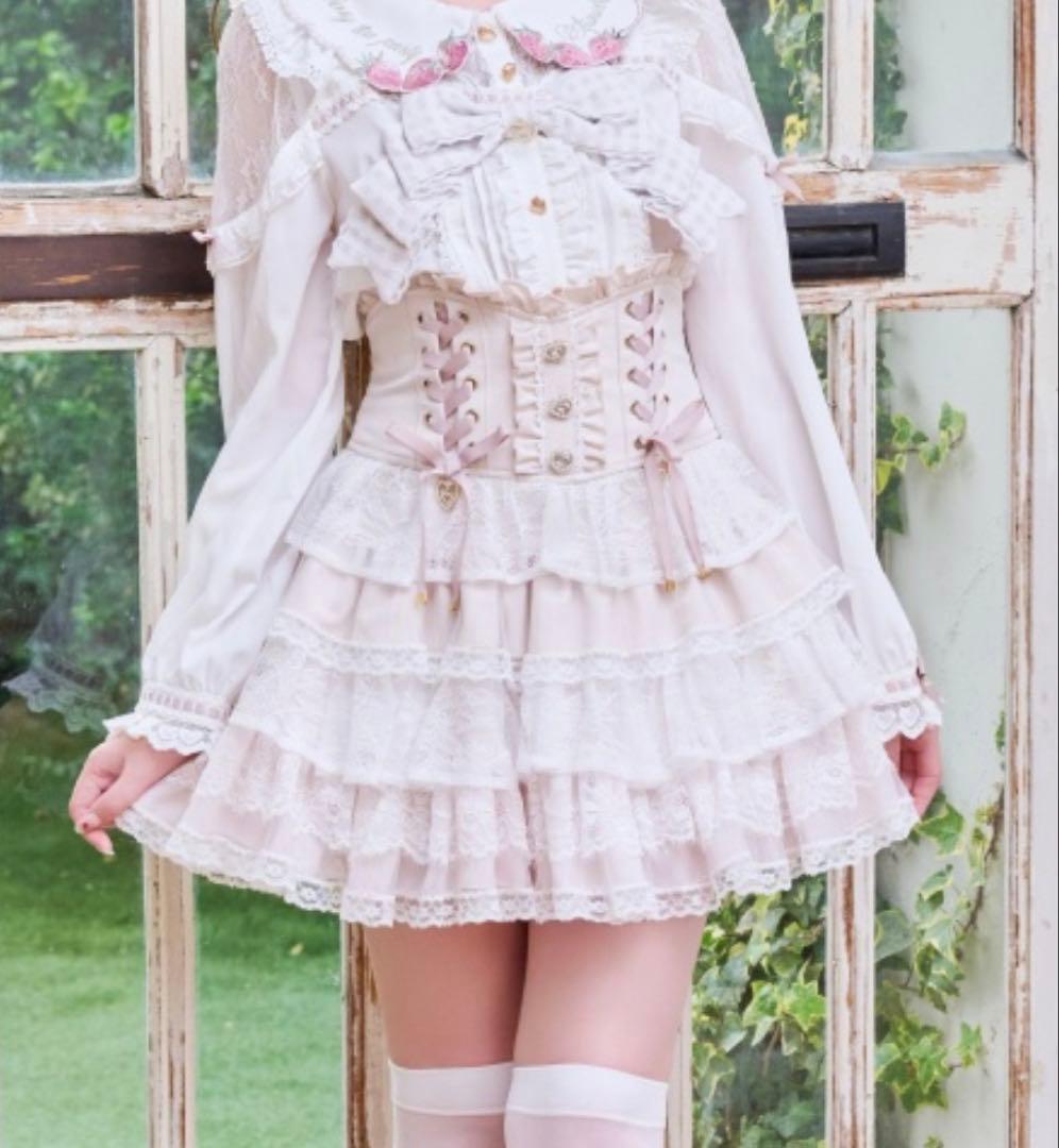 LIZLISA リズリサ ティアードフリルスカパン ピンク