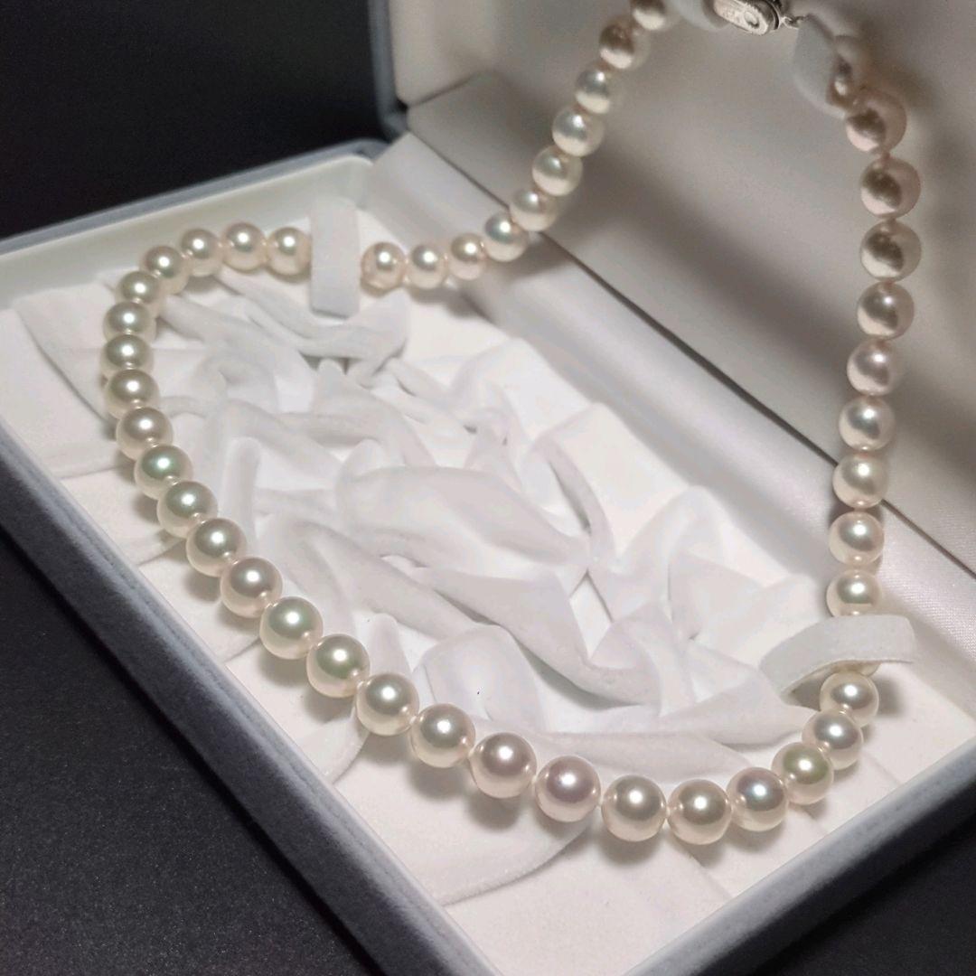 あこや真珠 花珠 大珠 ネックレス ピアス 鑑別書 約8.5-9.0mm 240