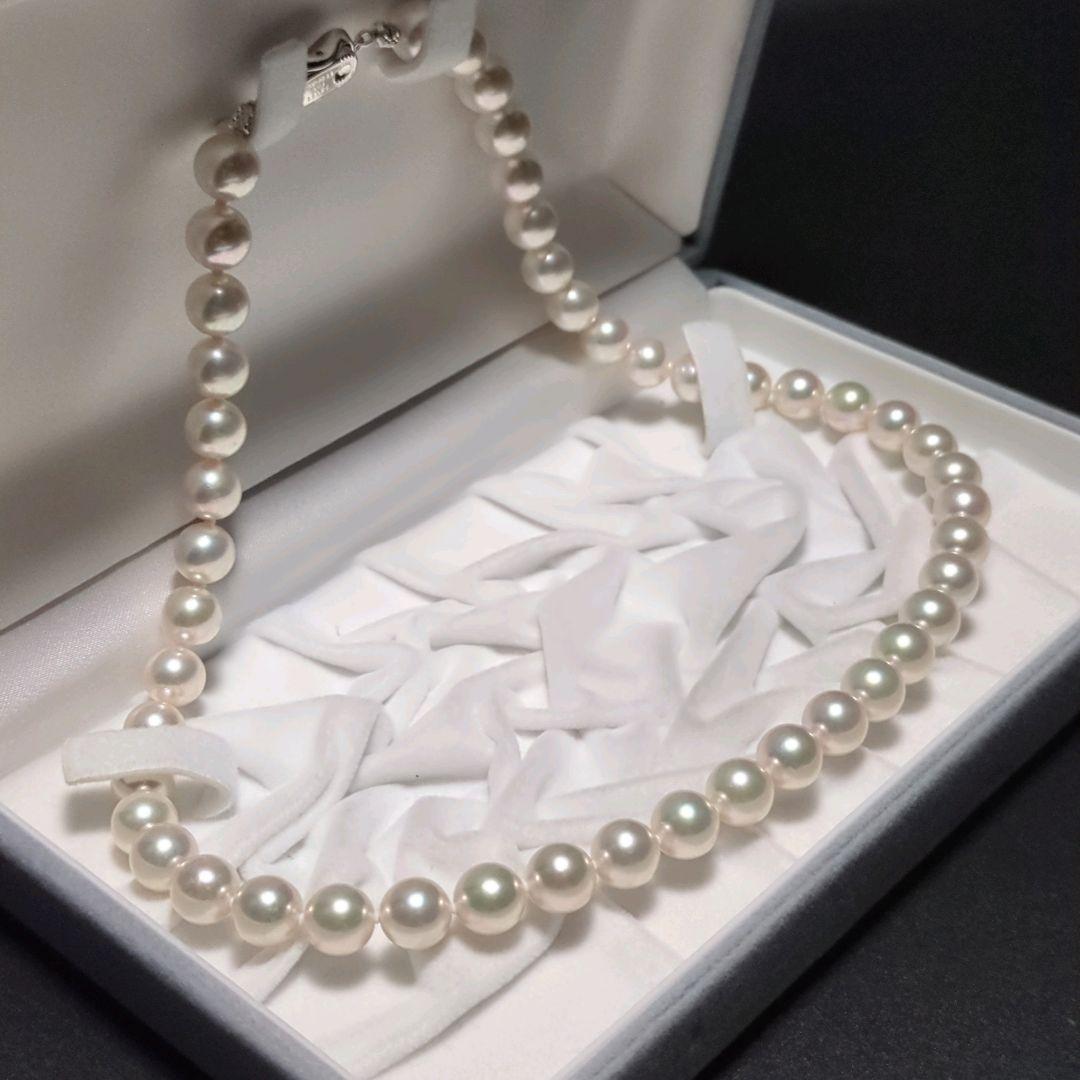 あこや真珠 花珠 大珠 ネックレス ピアス 鑑別書 約8.5-9.0mm 240