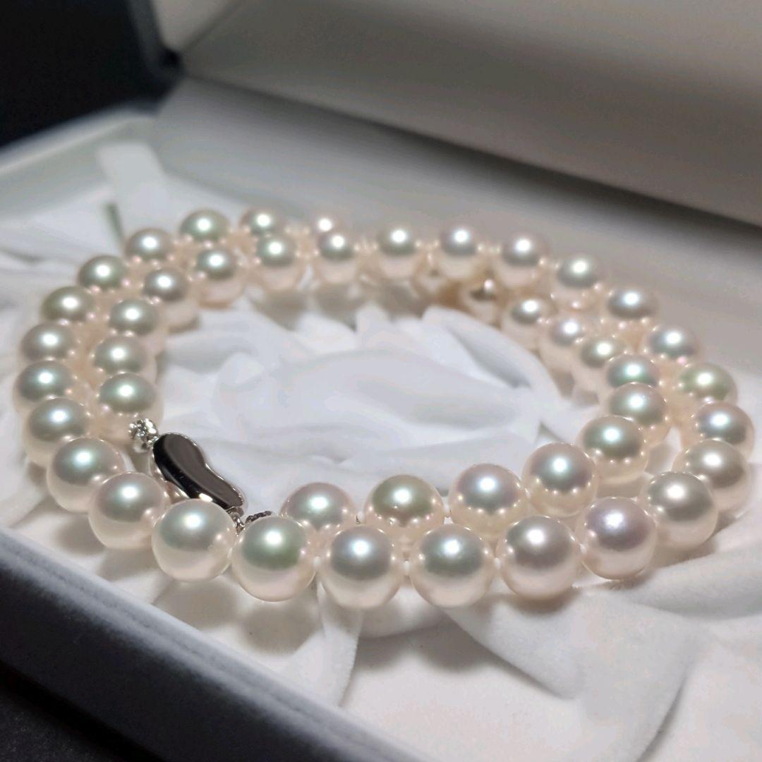 あこや真珠 花珠 大珠 ネックレス ピアス 鑑別書 約8.5-9.0mm 240