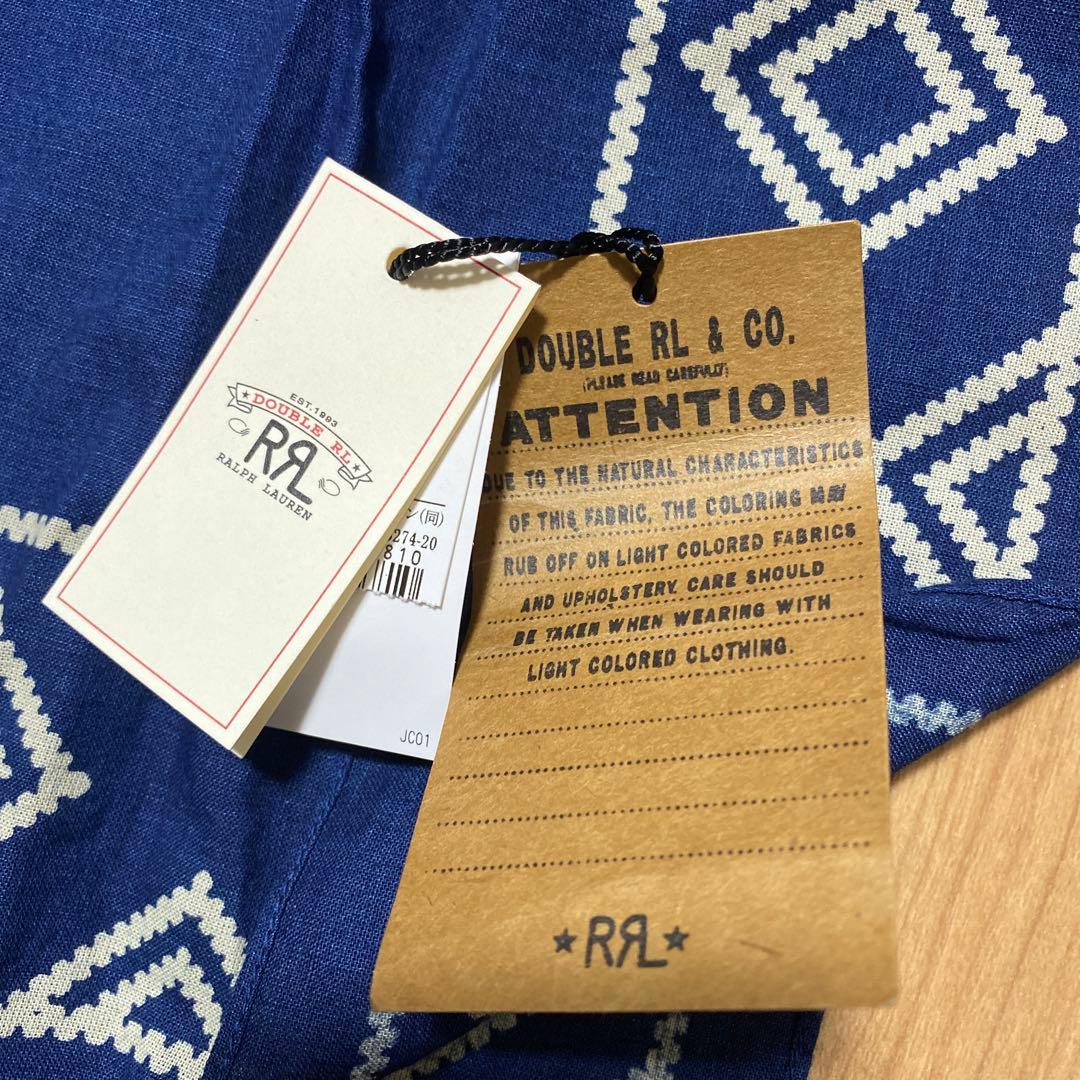 新品未使用品 23 aw RRL 日本製 インディゴ ロゴ ストール