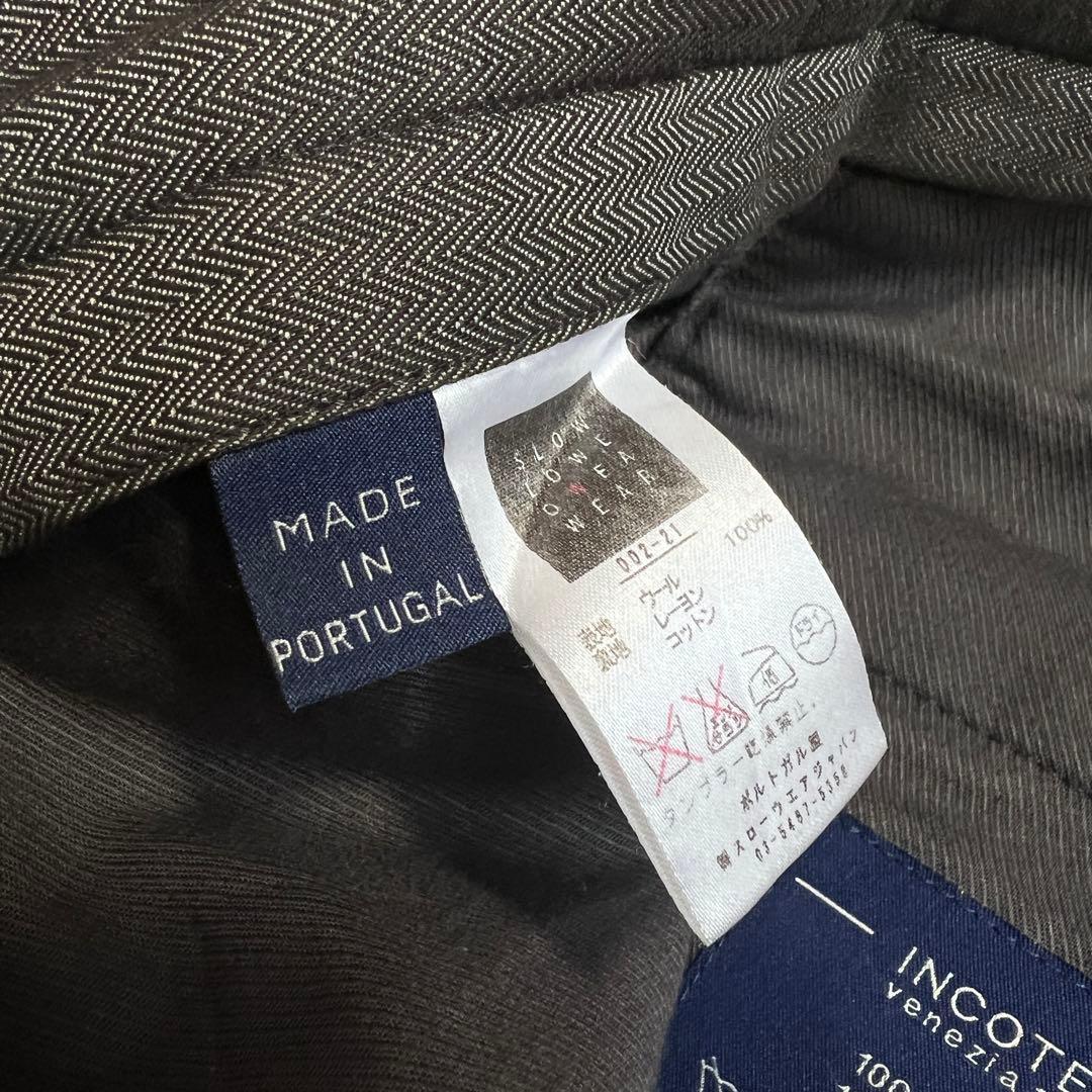 【極美品】INCOTEX インコテックス ウールサキソニースラックスパンツ 48