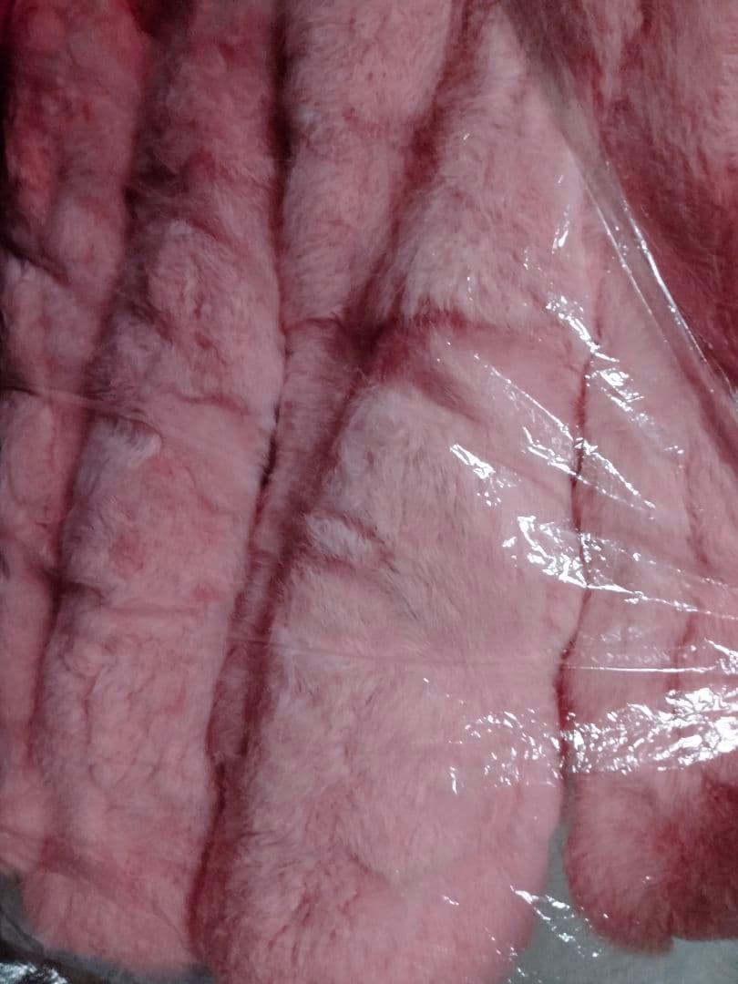 ピンク ラビットファーコート