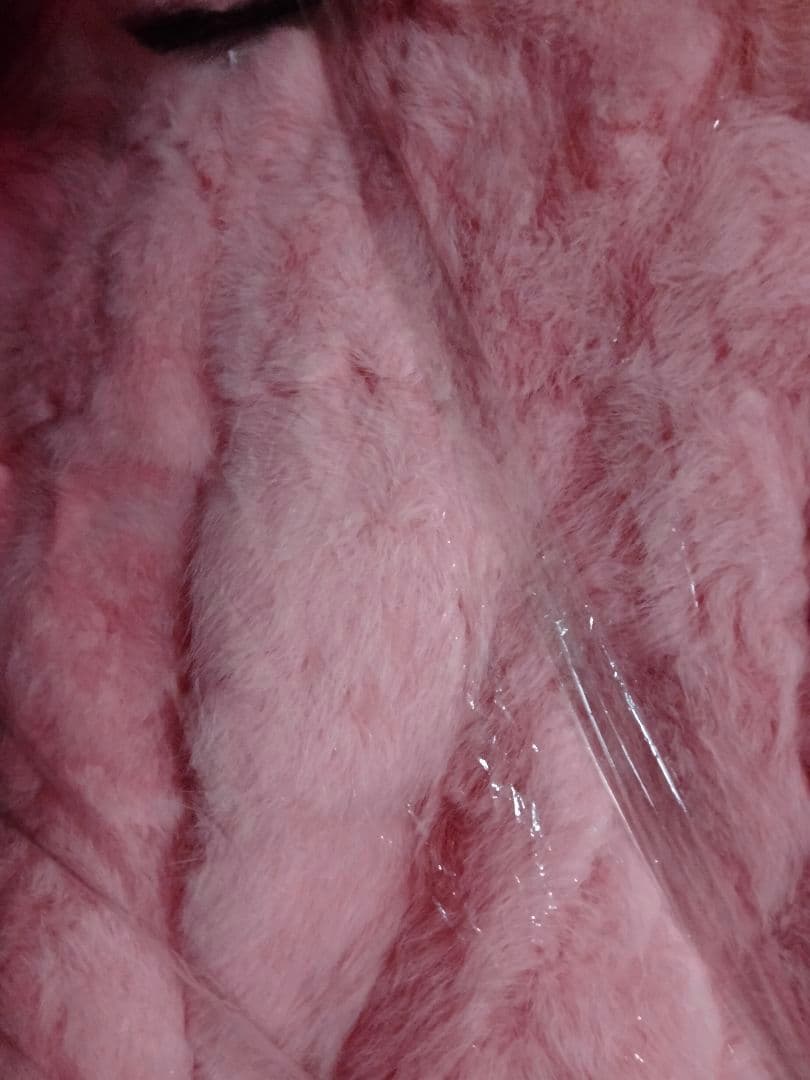 ピンク ラビットファーコート