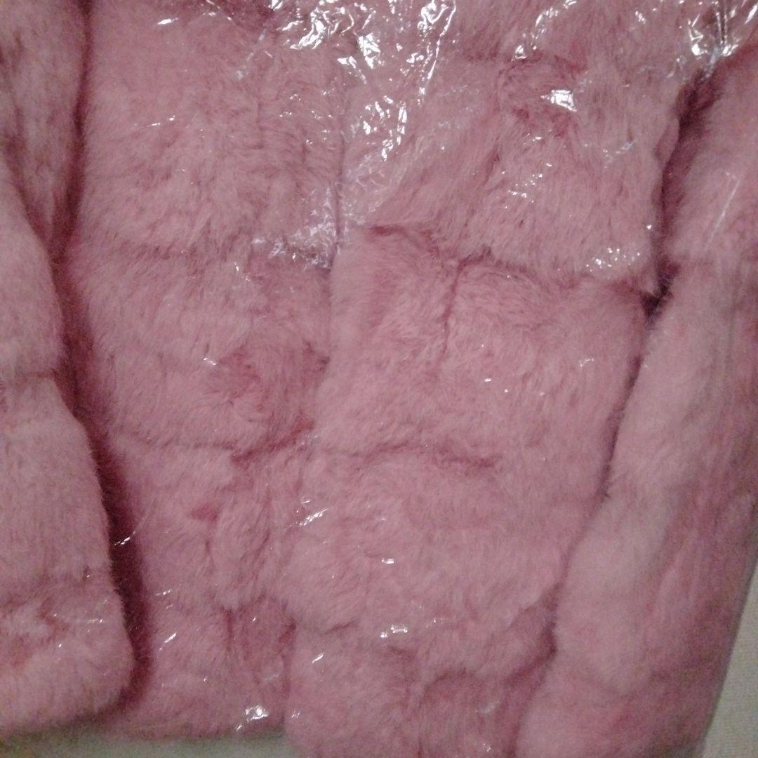 ピンク ラビットファーコート