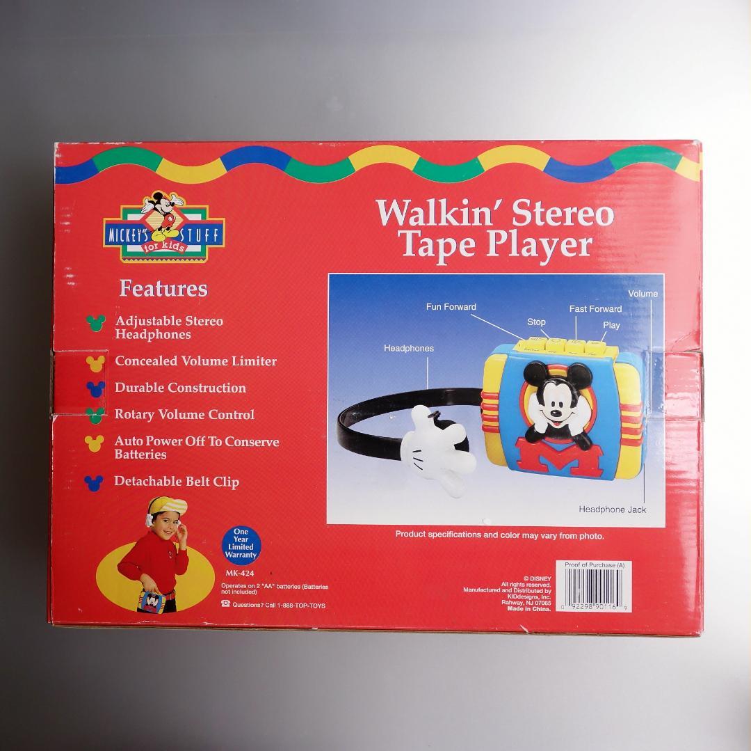 【未開封品】ディズニー レトロ ミッキー カセットテーププレーヤー ヘッドホン