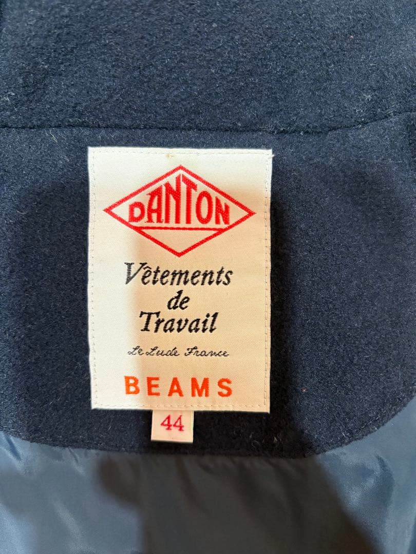 BEAMS別注 DANTONダウンジャケット ネイビー