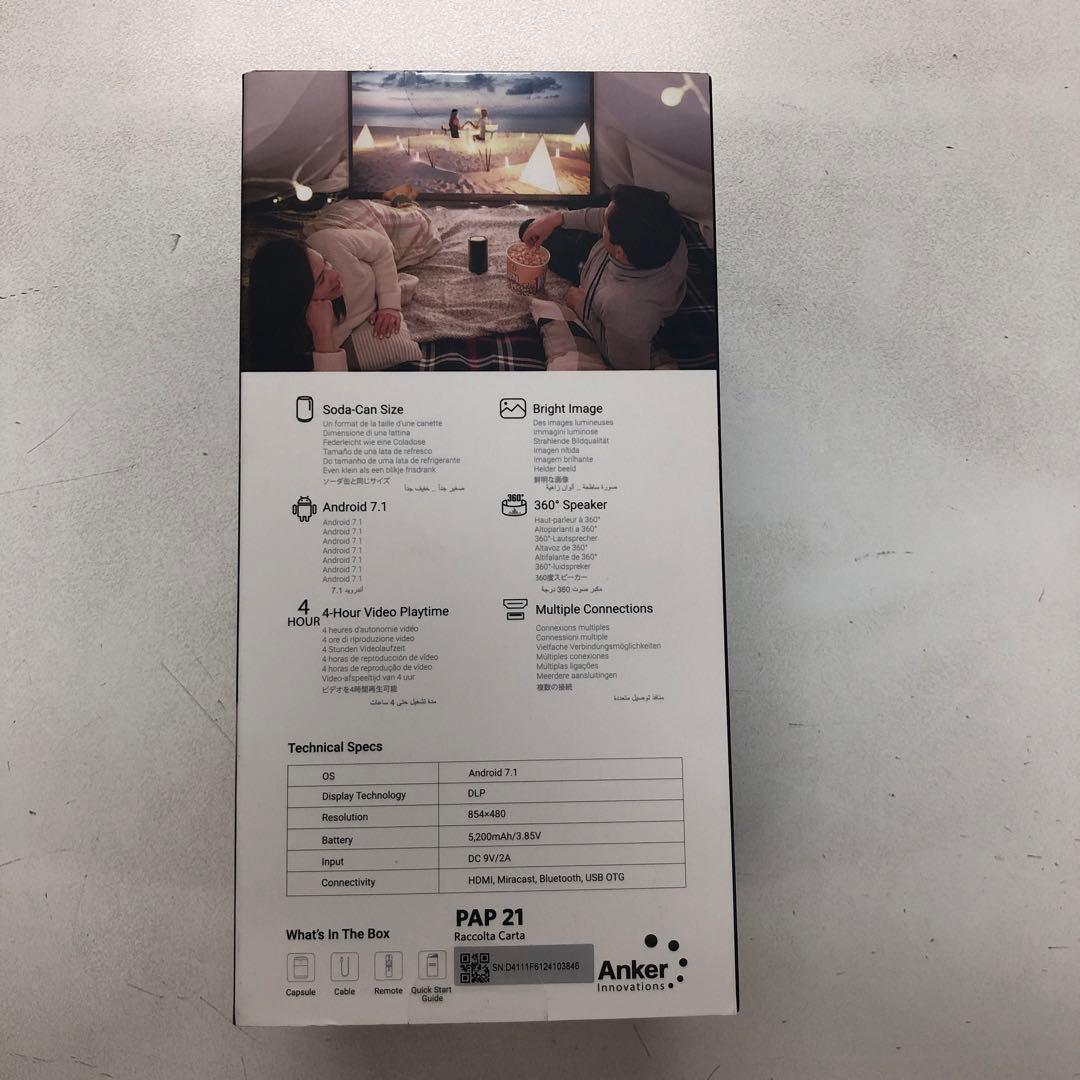 【値下げ中】Anker Nebula Capsule プロジェクターブラック