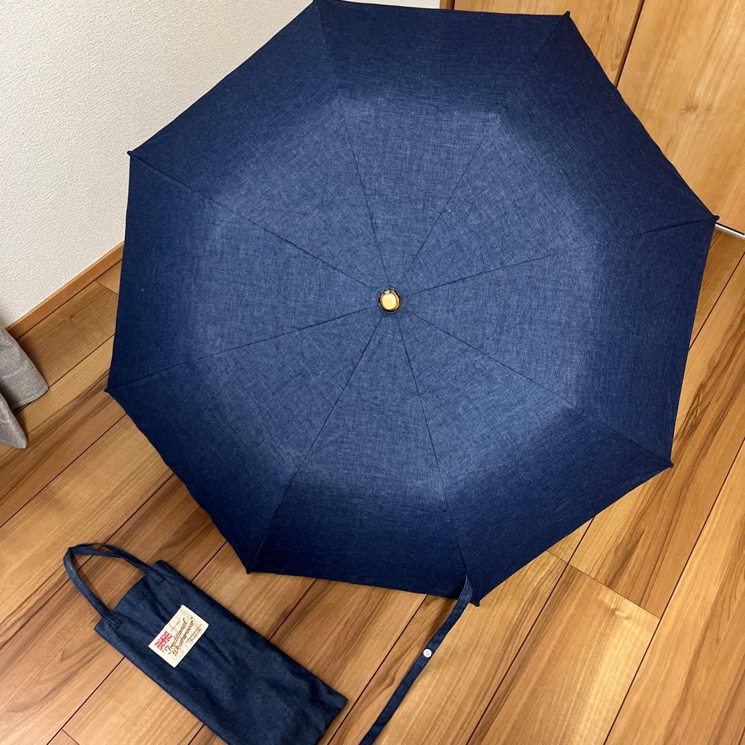 【美品】トラディショナルウェザーウェア 日傘　デニム