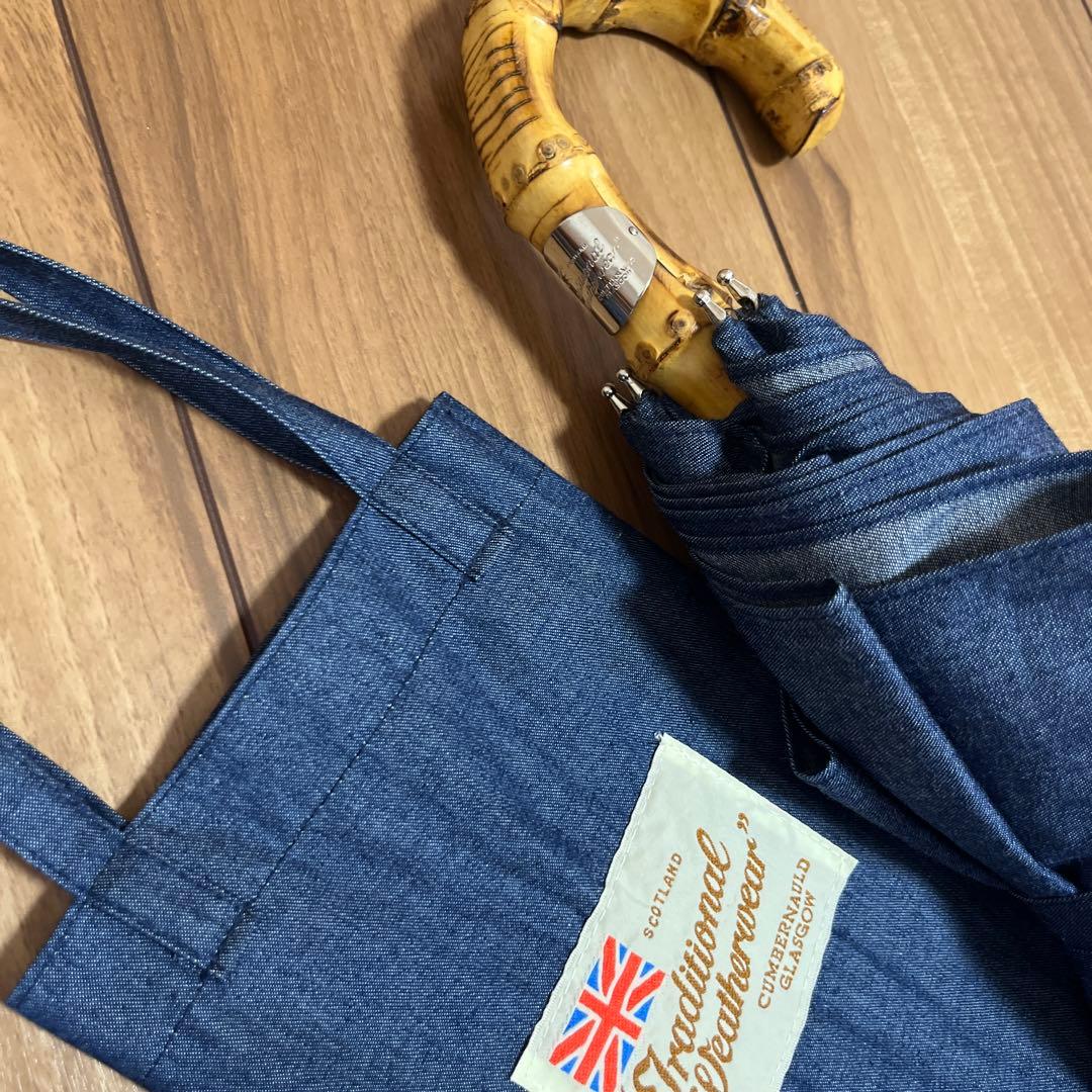 【美品】トラディショナルウェザーウェア 日傘　デニム