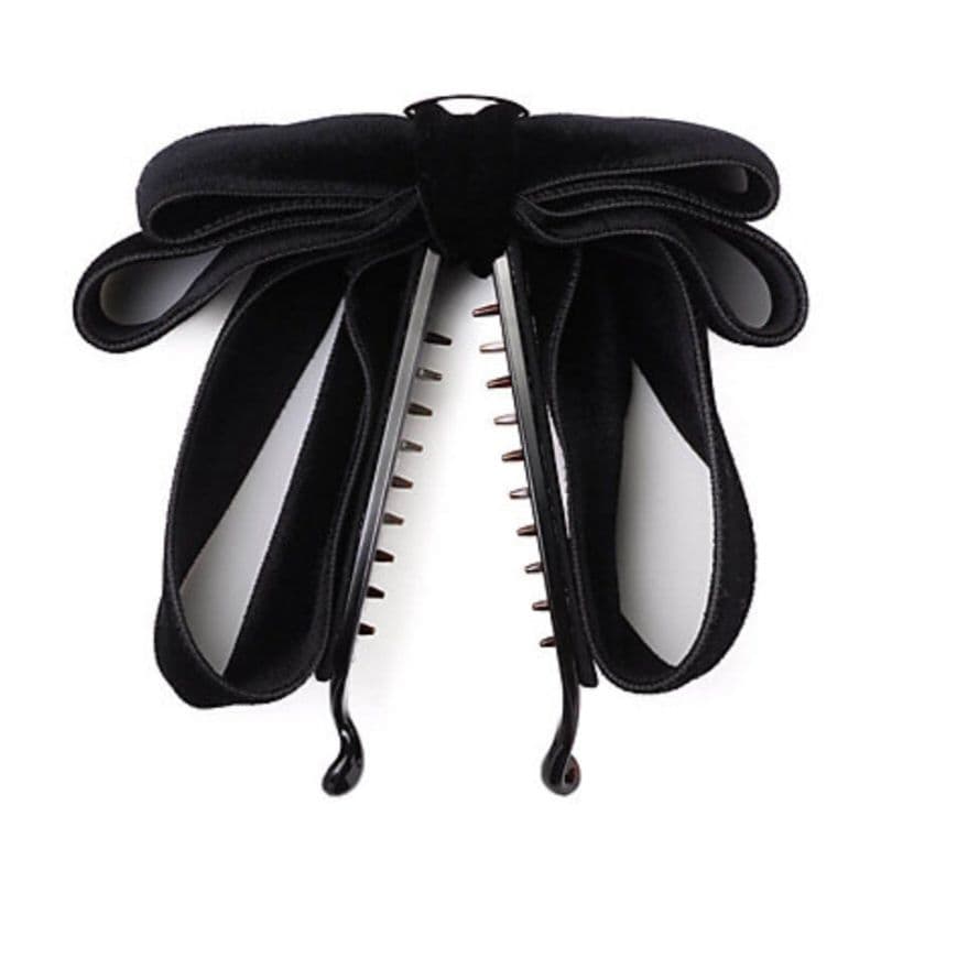 コンプレックスビズ ベルベットリボンバナナクリップ 黒