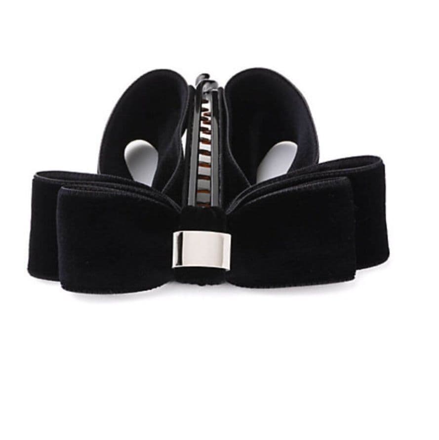 コンプレックスビズ ベルベットリボンバナナクリップ 黒