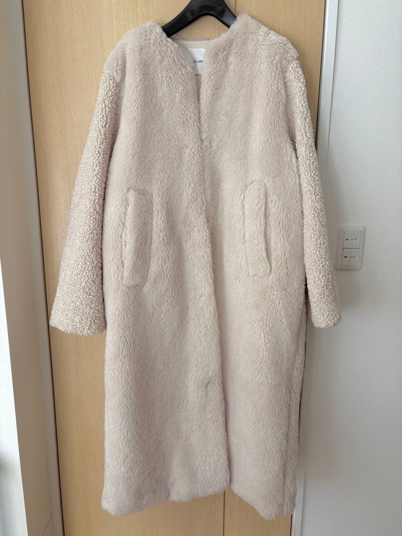 ジャケット・アウター CLANE MIX FUR COCOON COAT