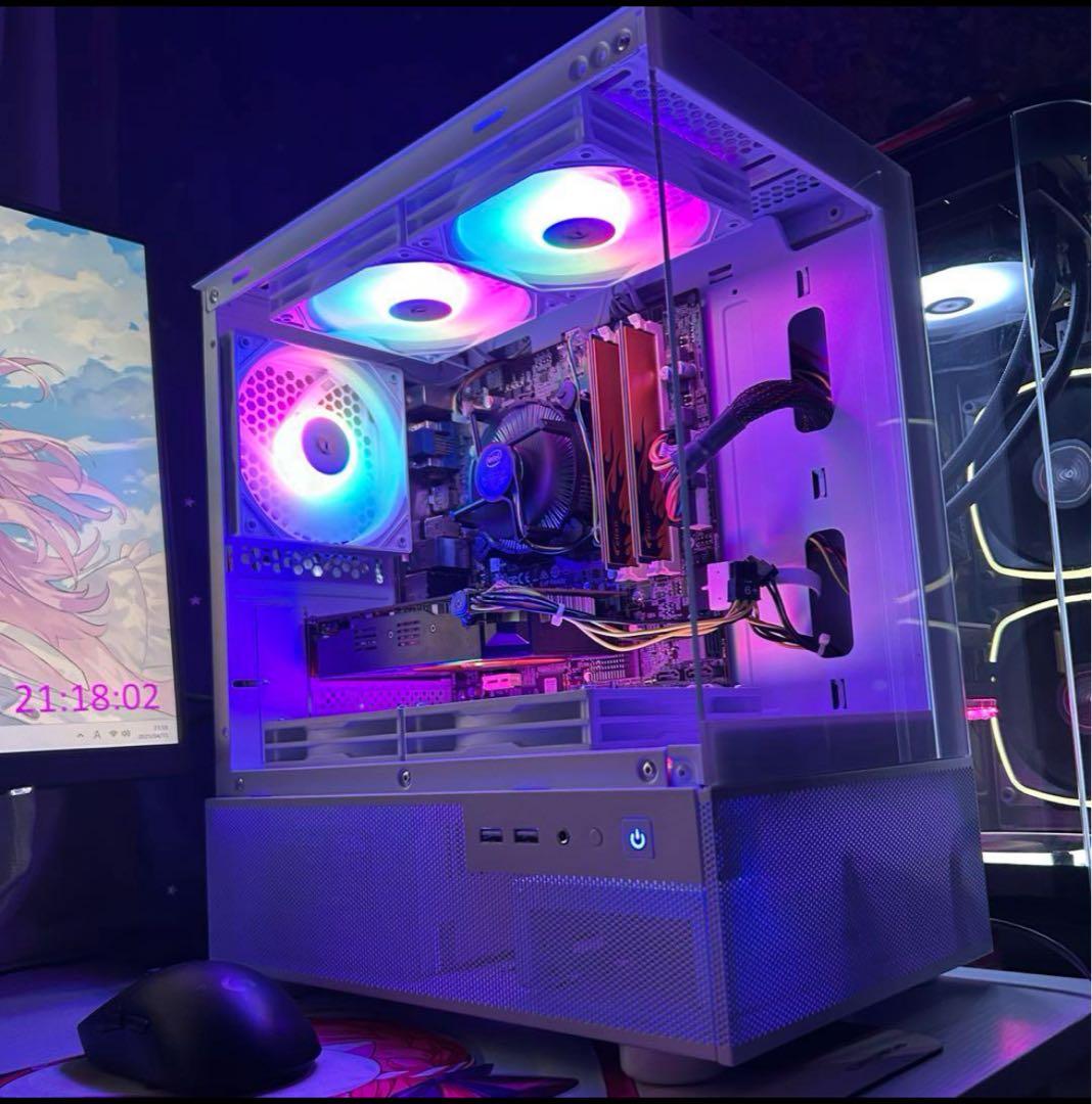 白 自作ゲーミングPC GTX1060 i7 FPSゲームプレイ可