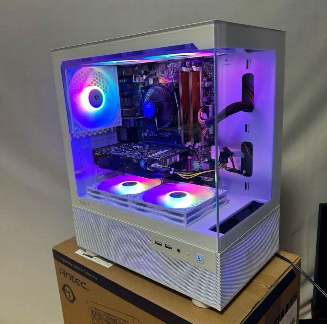 白 自作ゲーミングPC GTX1060 i7 FPSゲームプレイ可