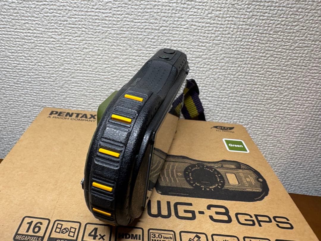 美品　ペンタックス　防水デジカメ　PENTAX WG-3 GPS グリーン