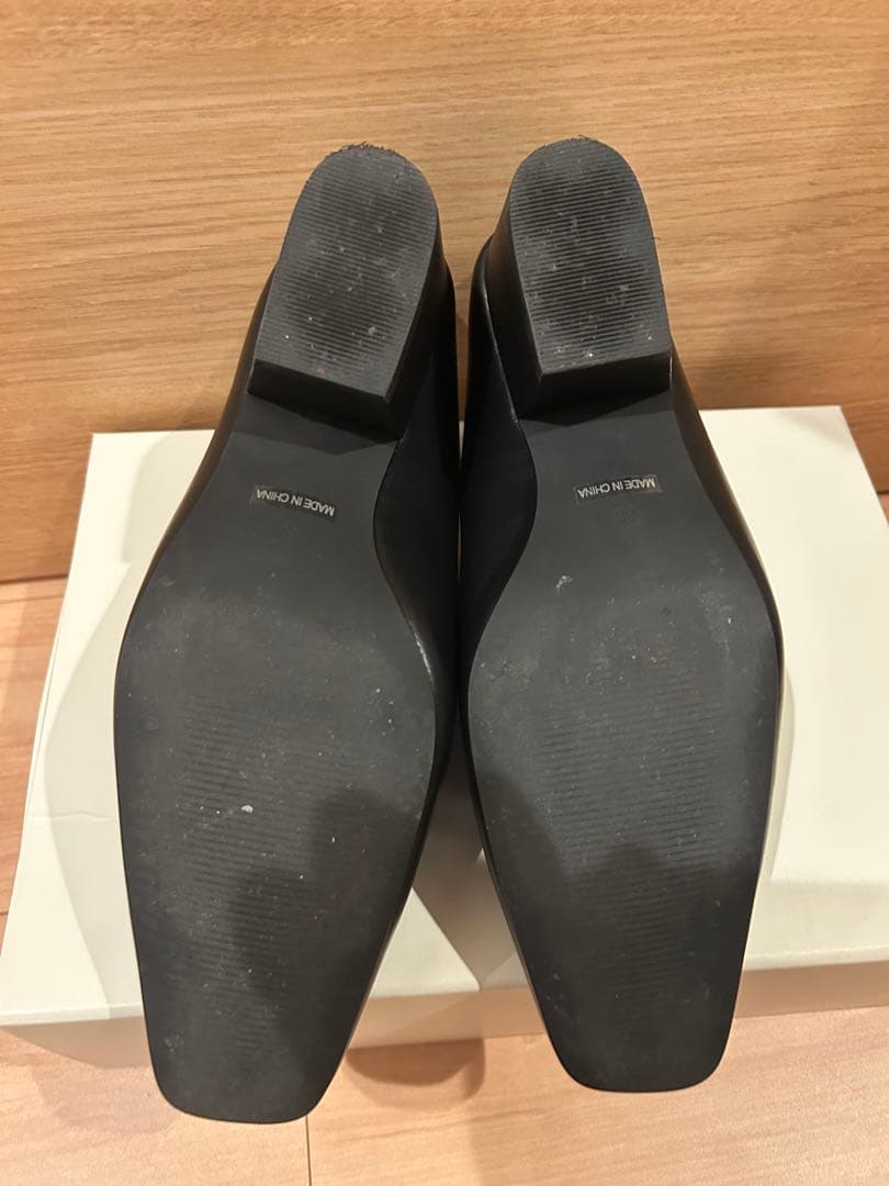 靴 TODAYFUL Squaretoe Leather Sabot