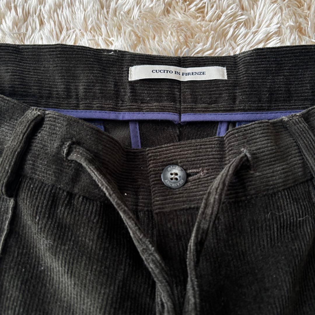 【美品】ジャブスアルキヴィオ マサッチョ コーデュロイブラック 永久クリース46