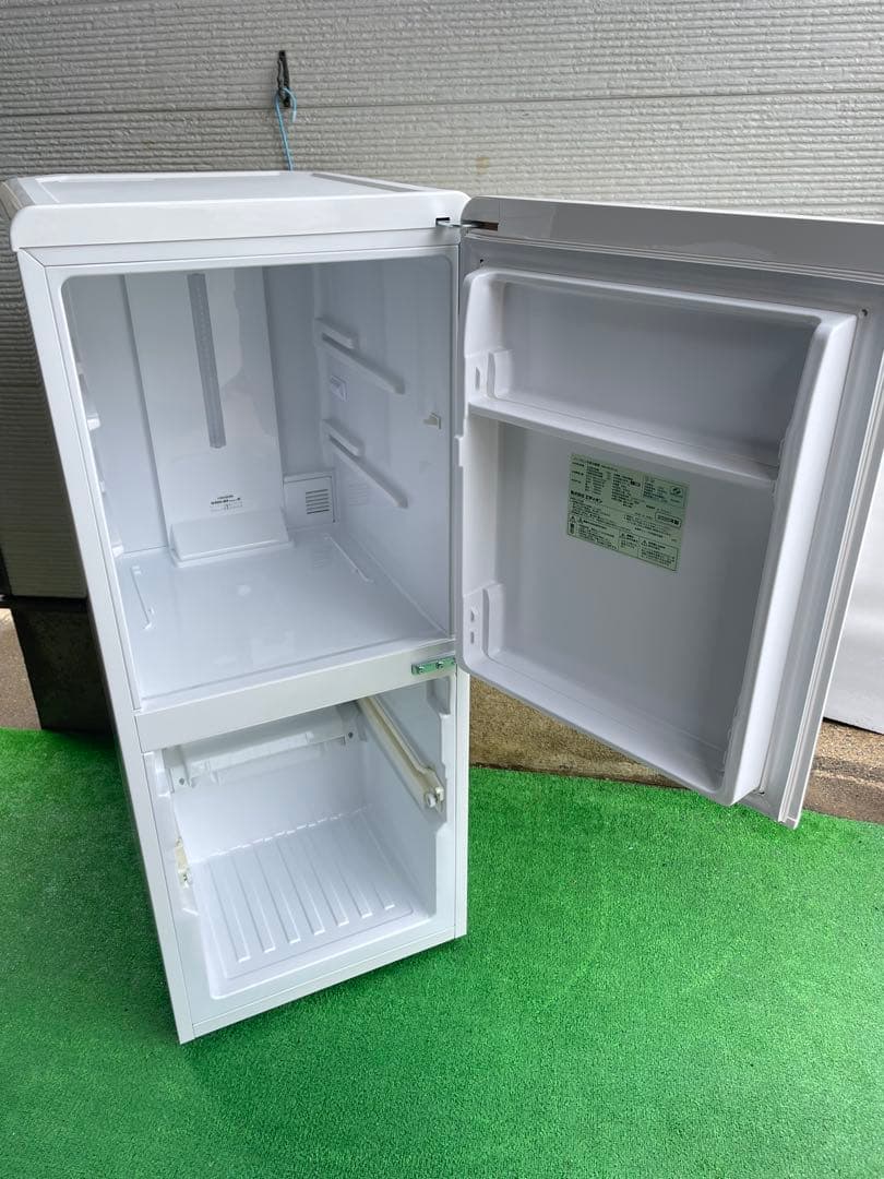 732美品✨ エディオン レトロインバーターおしゃれホワイト2ドア冷蔵庫 単身