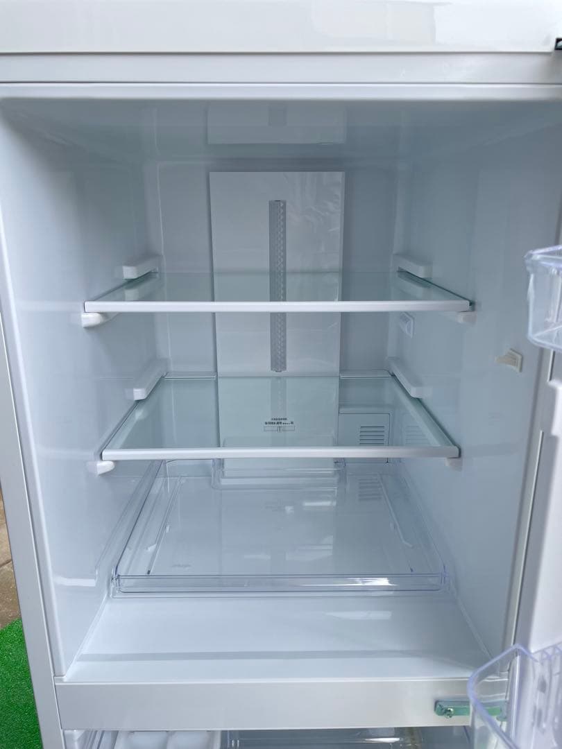 732美品✨ エディオン レトロインバーターおしゃれホワイト2ドア冷蔵庫 単身