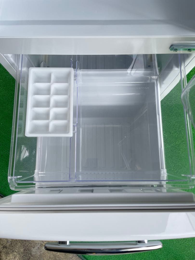 732美品✨ エディオン レトロインバーターおしゃれホワイト2ドア冷蔵庫 単身