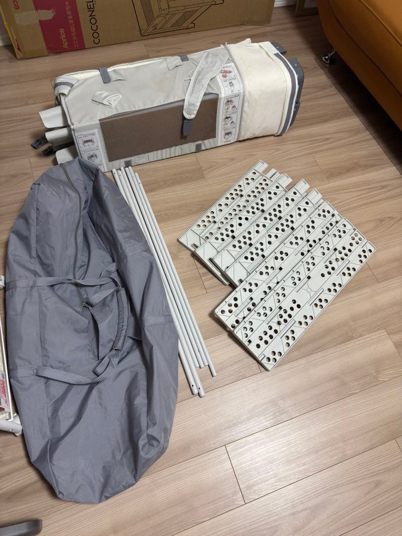 【良品格安】Aprica ベビーベッド ココネルエアー AB グレーベアー