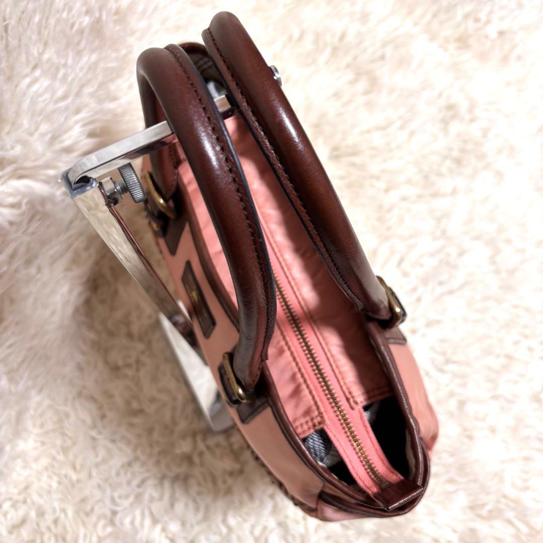 【極美品】バーバリーブルーレーベル　ハンドバッグ　レザー　スタッズ　稀少